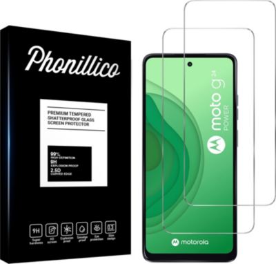 Protège écran PHONILLICO Motorola Moto G24 - Verre trempé x2