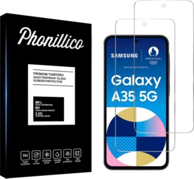 Protège écran PHONILLICO Samsung Galaxy A35 5G - Verre trempé x2