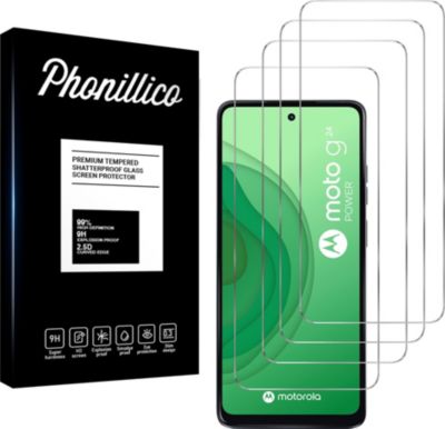 Protège écran PHONILLICO Motorola Moto G24 - Verre trempé x4