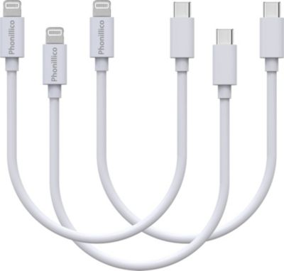 Câble Lightning PHONILLICO 20 cm iPhone X XR 7 8 6 5 SE AirPods