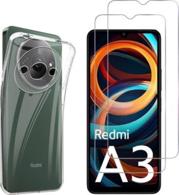 Pack PHONILLICO Xiaomi Redmi A3 - Coque + Verre trempé