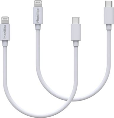 Câble Lightning PHONILLICO 20 cm iPhone 12 12 PRO 11 11 PRO MAX SE
