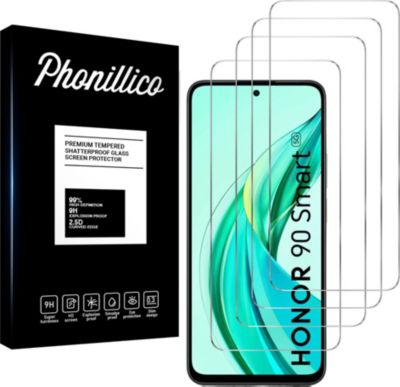 Protège écran PHONILLICO Honor 90 Smart - Verre trempé x4