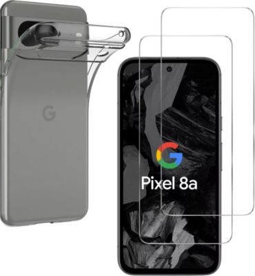 Pack PHONILLICO Google Pixel 8a - TPU + verre trempé Pack PHONILLICO Google Pixel 8a - TPU + verre trempé