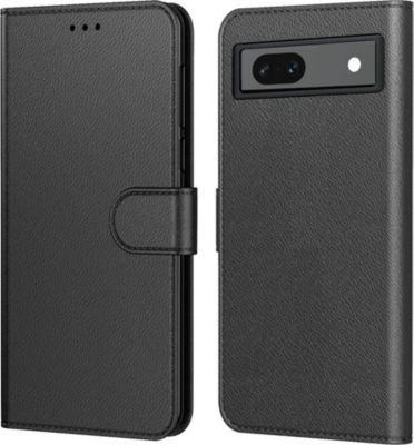 Coque PHONILLICO Google Pixel 8a - Portefeuille noir