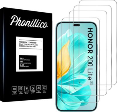 Protège écran PHONILLICO Honor 200 Lite - Verre Trempé x4