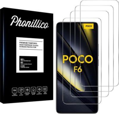 Protège écran PHONILLICO Xiaomi Poco F6 5G - Verre trempé x4 Protège écran PHONILLICO Xiaomi Poco F6 5G - Verre trempé x4