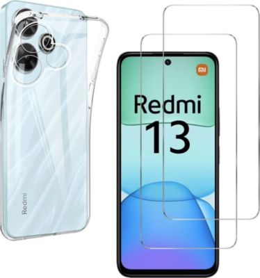 Pack PHONILLICO Xiaomi Redmi 13 - Coque + Verre trempé