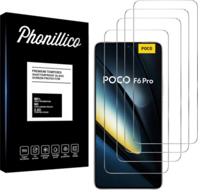 Protège écran PHONILLICO Xiaomi Poco F6 Pro 5G - Verre trempé x4