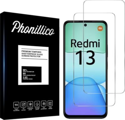 Protège écran PHONILLICO Xiaomi Redmi 13 - Verre trempé x2