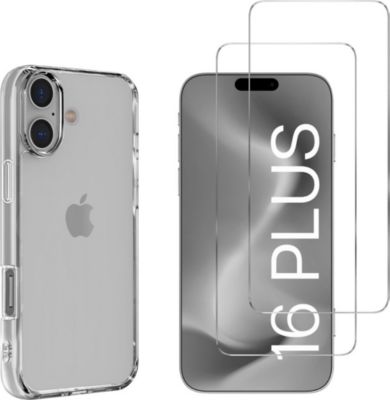 Pack PHONILLICO iPhone 16 Plus - Coque et verre trempé