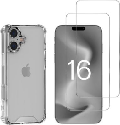 Pack PHONILLICO iPhone 16 - Coque et verre trempé Pack PHONILLICO iPhone 16 - Coque et verre trempé