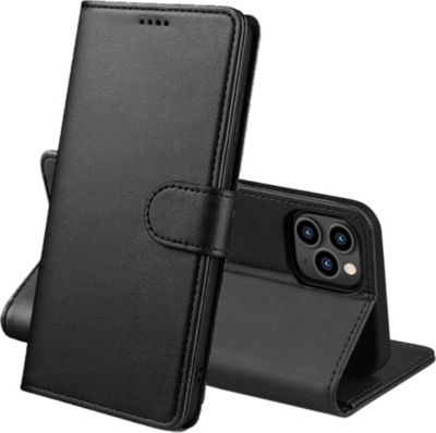 Coque PHONILLICO iPhone 16 Pro - Portefeuille Noir Coque PHONILLICO iPhone 16 Pro - Portefeuille Noir