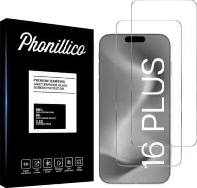 Protège écran PHONILLICO iPhone 16 Plus - Verre trempé x2 Protège écran PHONILLICO iPhone 16 Plus - Verre trempé x2