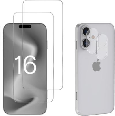 Pack PHONILLICO iPhone 16 - Verre trempé