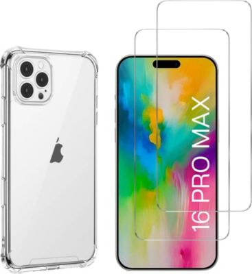 Pack PHONILLICO iPhone 16 Pro Max -Coque et verre trempé