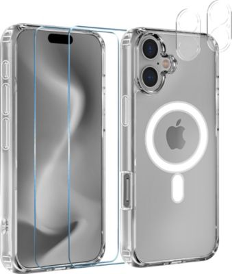 Pack PHONILLICO iPhone 16 Plus - Coque et verre trempé