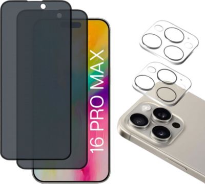 Protège écran PHONILLICO iPhone 16 Pro Max - espion + caméra