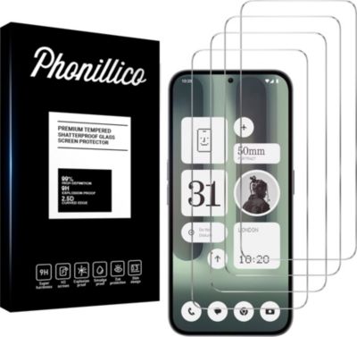 Protège écran PHONILLICO Nothing Phone 2A Plus - Verre trempé x4 Protège écran PHONILLICO Nothing Phone 2A Plus - Verre trempé x4