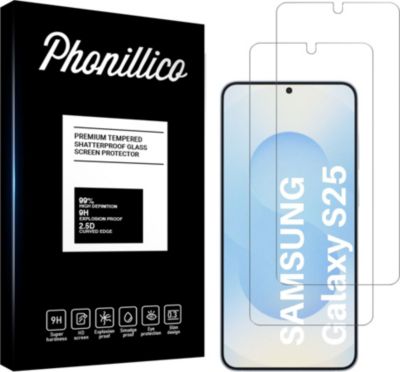 Protège écran PHONILLICO Samsung Galaxy S25 - Verre trempé x2