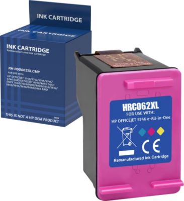 Cartouche d'encre PHONILLICO 62XL Couleurs Pour HP Officejet Envy
