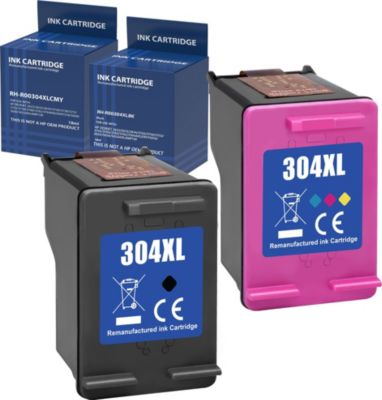 Cartouche d'encre PHONILLICO 304XL Noir Couleurs Pour HP Deskjet Envy