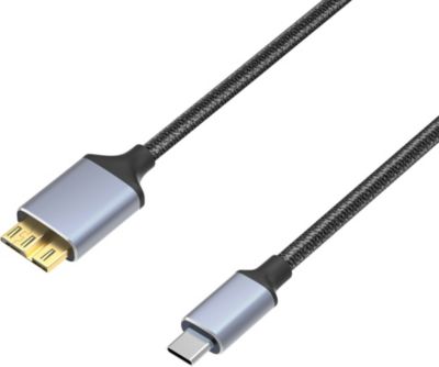 Câble USB C PHONILLICO USB-C vers Micro USB 3.0 - 1 mètre