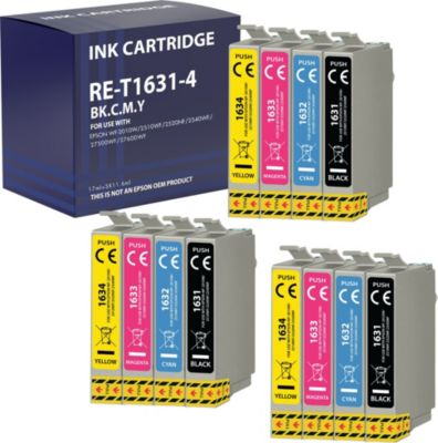 PHONILLICO 16XL Pour Epson WorkForce Pack 12 NCMY