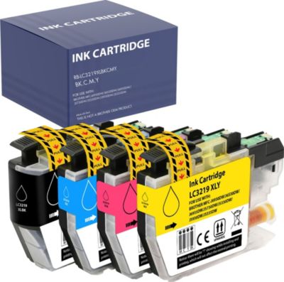 Cartouche d'encre PHONILLICO LC3219XL Pour Brother MFC - Pack 4 NCMY
