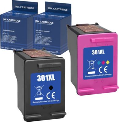 Cartouche d'encre PHONILLICO 301XL Noir Couleurs Pour HP DeskJet Envy