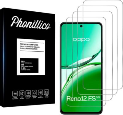 Protège écran PHONILLICO Oppo Reno 12 FS 5G - Verre trempé x4
