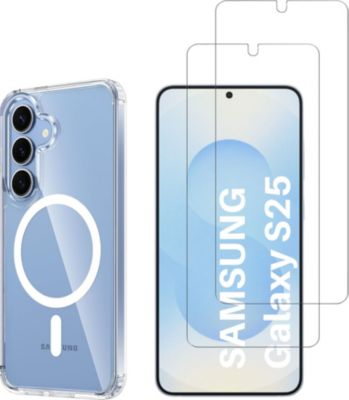 Pack PHONILLICO Samsung Galaxy S25 -Coque + Verre trempé