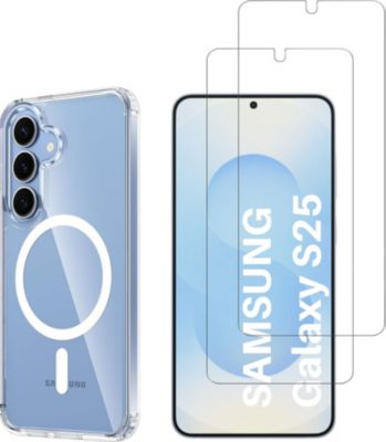 Pack PHONILLICO Samsung Galaxy S25 -Coque + Verre trempé Pack PHONILLICO Samsung Galaxy S25 -Coque + Verre trempé