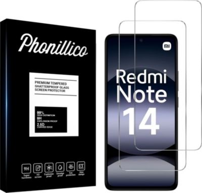 Protège écran PHONILLICO Xiaomi Redmi Note 14 5G/4G - Verre x2