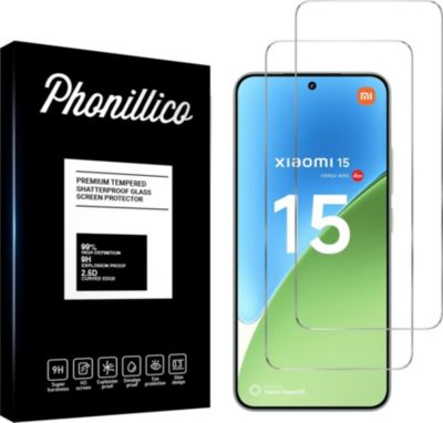 Protège écran PHONILLICO Xiaomi 15 - Verre trempé x2