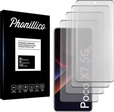 Protège écran PHONILLICO Xiaomi Poco X7 5G - Verre trempé x4