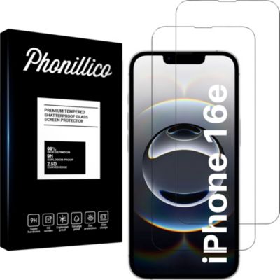 Protège écran PHONILLICO iPhone 16e - Verre trempé x2