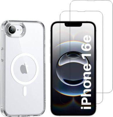 Pack PHONILLICO iPhone 16e - Coque + 2 Verres trempé Pack PHONILLICO iPhone 16e - Coque + 2 Verres trempé