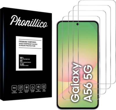 Protège écran PHONILLICO Samsung Galaxy A56 5G - Verre trempé x4