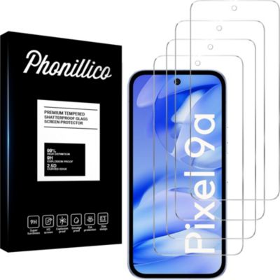 Protège écran PHONILLICO Google Pixel 9a - Verre trempé x4