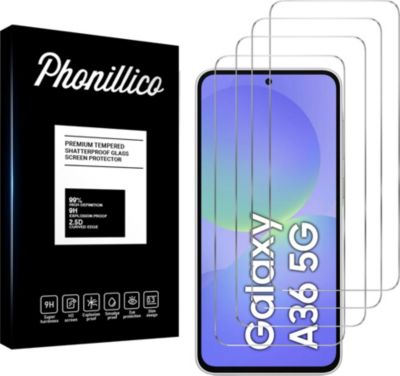 Protège écran PHONILLICO Samsung Galaxy A36 5G - Verre trempé x4 Protège écran PHONILLICO Samsung Galaxy A36 5G - Verre trempé x4