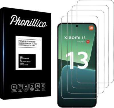 Protège écran PHONILLICO Xiaomi 13 - Verre trempé x4 Protège écran PHONILLICO Xiaomi 13 - Verre trempé x4