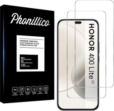 Protège écran PHONILLICO Honor 400 Lite 5G - Verre trempé x2