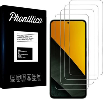 Protège écran PHONILLICO Xiaomi Poco M7 Pro 5G - Verre trempé x4