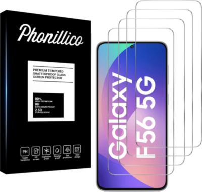 Protège écran PHONILLICO Samsung Galaxy F56 5G - Verre trempé x4 Protège écran PHONILLICO Samsung Galaxy F56 5G - Verre trempé x4
