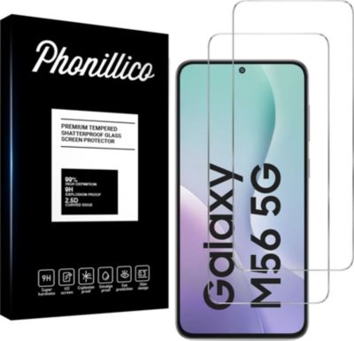 Protège écran PHONILLICO Samsung Galaxy M56 5G - Verre trempé x2