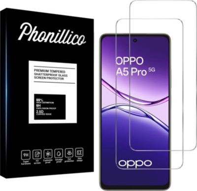Protège écran PHONILLICO Oppo A5 Pro 5G - Verre trempé x2