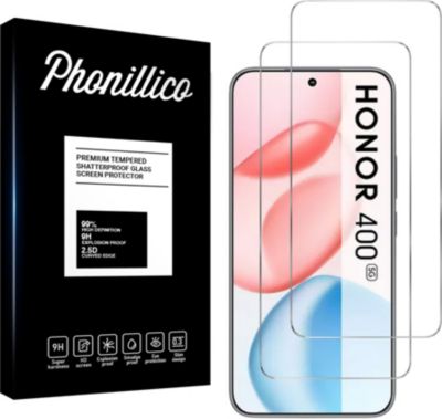 Protège écran PHONILLICO Honor 400 5G - Verre trempé x2