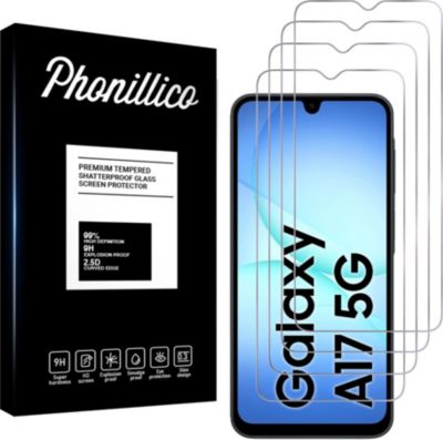 Protège écran PHONILLICO Samsung Galaxy A17 5G - Verre trempé x4 Protège écran PHONILLICO Samsung Galaxy A17 5G - Verre trempé x4