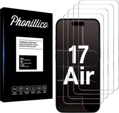 Protège écran PHONILLICO iPhone 17 AIR - Verre trempé x4